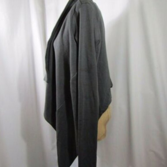 HERFF CHRISTIANSEN Grey Drape cardigan - Picture 8 of 9